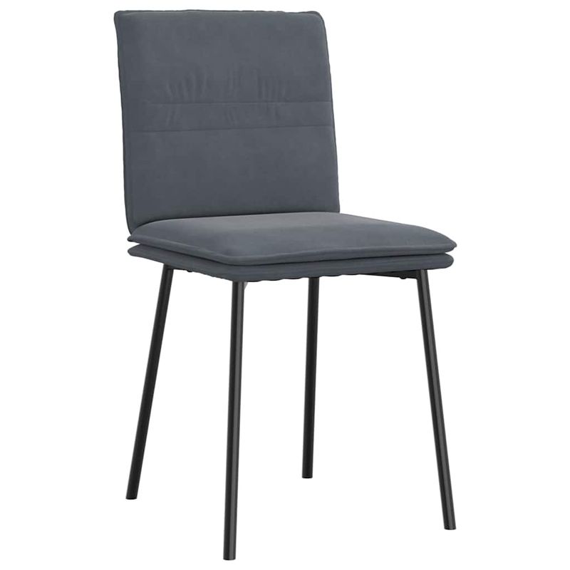 Casa si Gradina - Mobilier - Scaune si fotolii - Scaune - Scaune de bucatarie, 6 buc., gri inchis, catifea - Infinity.ro