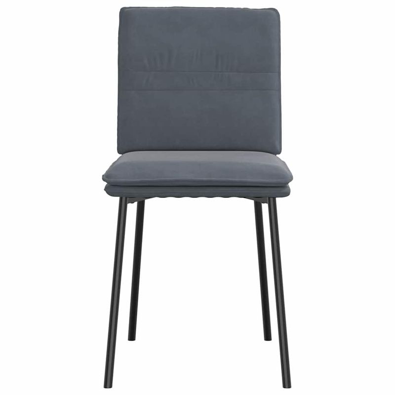 Casa si Gradina - Mobilier - Scaune si fotolii - Scaune - Scaune de bucatarie, 6 buc., gri inchis, catifea - Infinity.ro