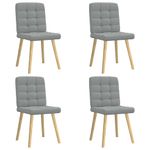 Casa si Gradina - Mobilier - Scaune si fotolii - Scaune - Scaune de bucatarie pivotante, 4 buc., gri deschis, textil - Infinity.ro