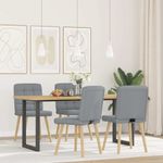 Casa si Gradina - Mobilier - Scaune si fotolii - Scaune - Scaune de bucatarie pivotante, 4 buc., gri deschis, textil - Infinity.ro