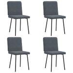 Casa si Gradina - Mobilier - Scaune si fotolii - Scaune - Scaune de bucatarie, 4 buc., gri inchis, catifea - Infinity.ro