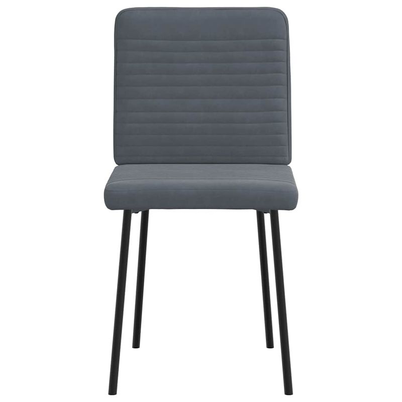 Casa si Gradina - Mobilier - Scaune si fotolii - Scaune - Scaune de bucatarie, 4 buc., gri inchis, catifea - Infinity.ro