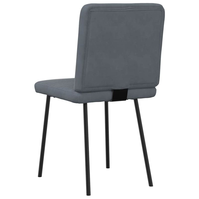 Casa si Gradina - Mobilier - Scaune si fotolii - Scaune - Scaune de bucatarie, 4 buc., gri inchis, catifea - Infinity.ro