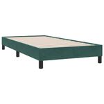 Casa si Gradina - Mobilier - Paturi si accesorii - Paturi - Pat cu arcuri fara saltea verde inchis 100x210 cm catifea - Infinity.ro