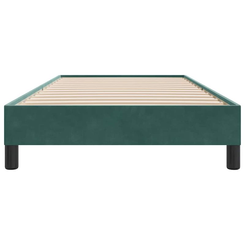 Casa si Gradina - Mobilier - Paturi si accesorii - Paturi - Pat cu arcuri fara saltea verde inchis 100x210 cm catifea - Infinity.ro