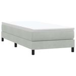 Casa si Gradina - Mobilier - Paturi si accesorii - Paturi - Pat cu arcuri fara saltea gri deschis 80x220 cm catifea - Infinity.ro