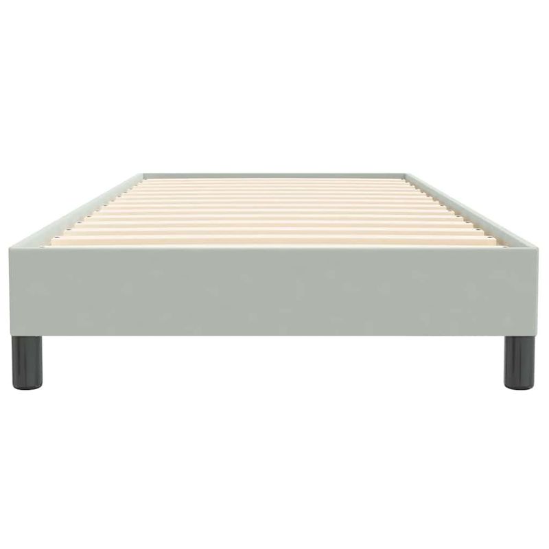 Casa si Gradina - Mobilier - Paturi si accesorii - Paturi - Pat cu arcuri fara saltea gri deschis 80x220 cm catifea - Infinity.ro