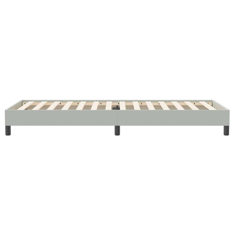Casa si Gradina - Mobilier - Paturi si accesorii - Paturi - Pat cu arcuri fara saltea gri deschis 80x220 cm catifea - Infinity.ro