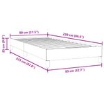 Casa si Gradina - Mobilier - Paturi si accesorii - Paturi - Pat cu arcuri fara saltea gri deschis 80x220 cm catifea - Infinity.ro