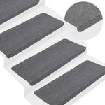 Casa si Gradina - Textile si covoare - Covoare - Covoare casa - Covorase scara autoadezive 30 buc Gri 65x24,5x3,5 cm - Infinity.ro