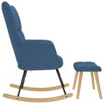 Casa si Gradina - Gradina si terasa - Balansoare si hamace - Balansoare - Scaun balansoar cu taburet, albastru, material textil, model cu scăunel pentru picioare - Infinity.ro