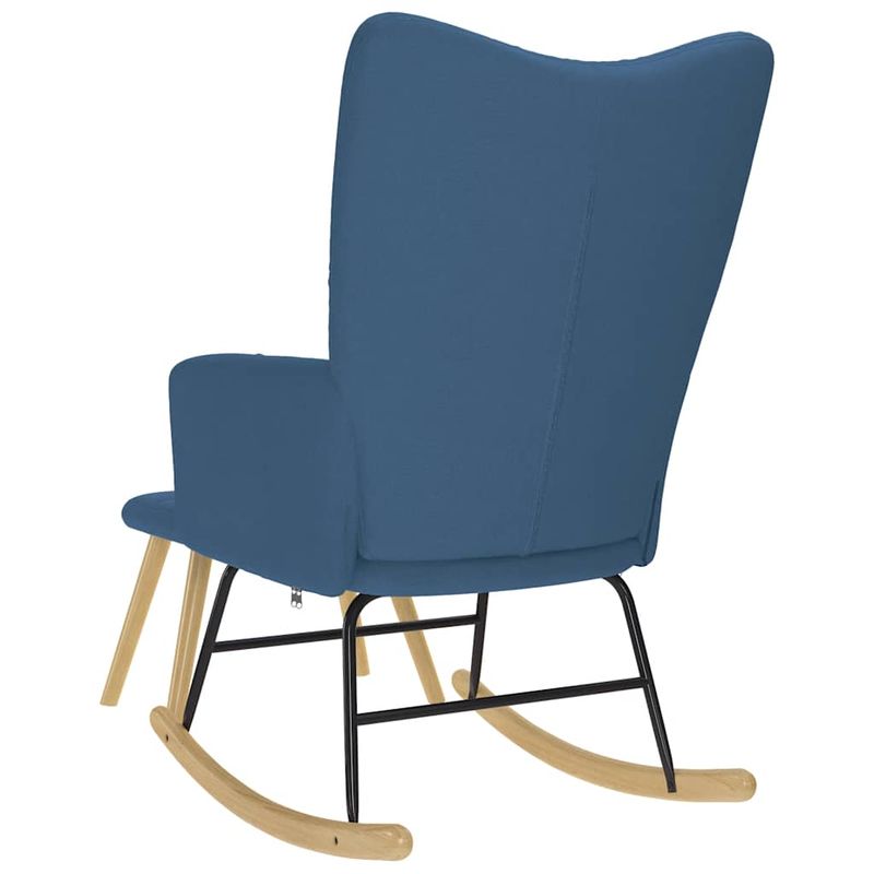Casa si Gradina - Gradina si terasa - Balansoare si hamace - Balansoare - Scaun balansoar cu taburet, albastru, material textil, model cu scăunel pentru picioare - Infinity.ro