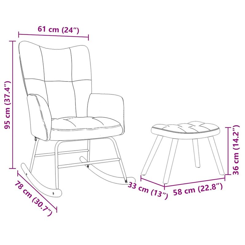 Casa si Gradina - Gradina si terasa - Balansoare si hamace - Balansoare - Scaun balansoar cu taburet, albastru, material textil, model cu scăunel pentru picioare - Infinity.ro