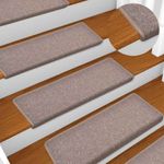 Casa si Gradina - Textile si covoare - Covoare - Covoare casa - Covorase scara 30 buc 65x21x4 cm maro deschis - Infinity.ro