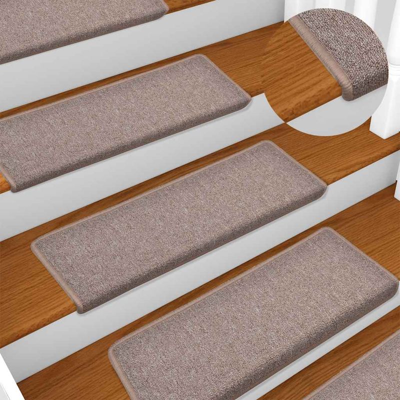 Casa si Gradina - Textile si covoare - Covoare - Covoare casa - Covorase scara 30 buc 65x21x4 cm maro deschis - Infinity.ro