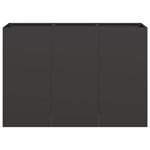 Casa si Gradina - Gradinarit si plante - Plante si ghivece - Ghivece si suporturi - Jardinier negru 120x40x80 cm Otel laminat la rece - Infinity.ro