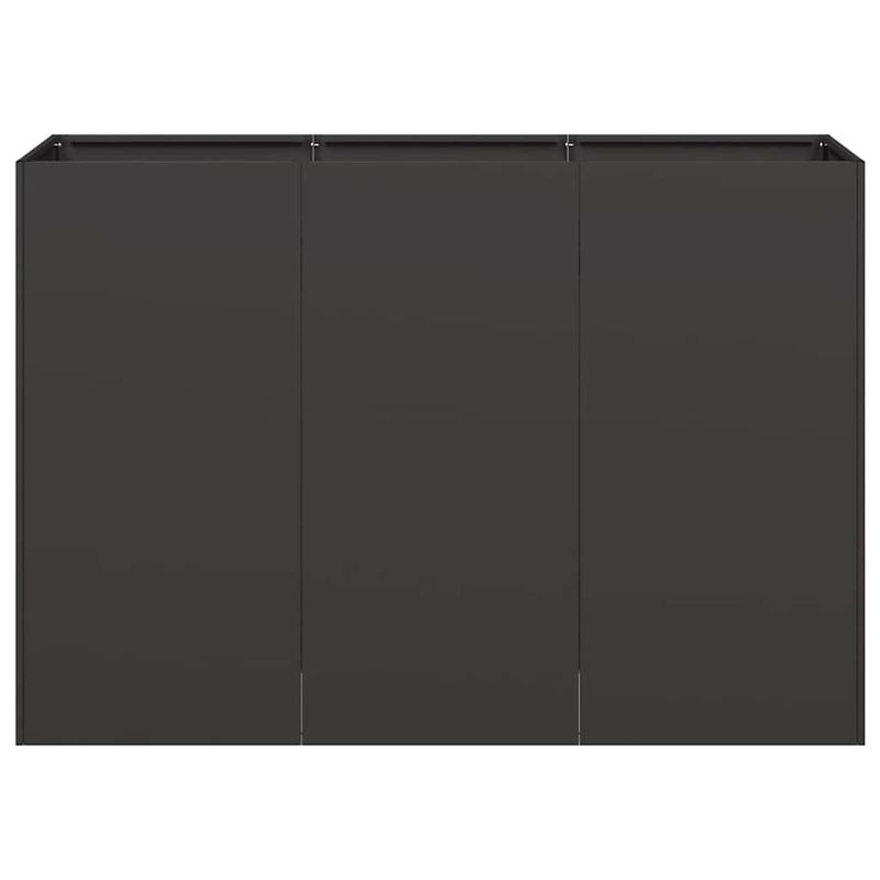 Casa si Gradina - Gradinarit si plante - Plante si ghivece - Ghivece si suporturi - Jardinier negru 120x40x80 cm Otel laminat la rece - Infinity.ro