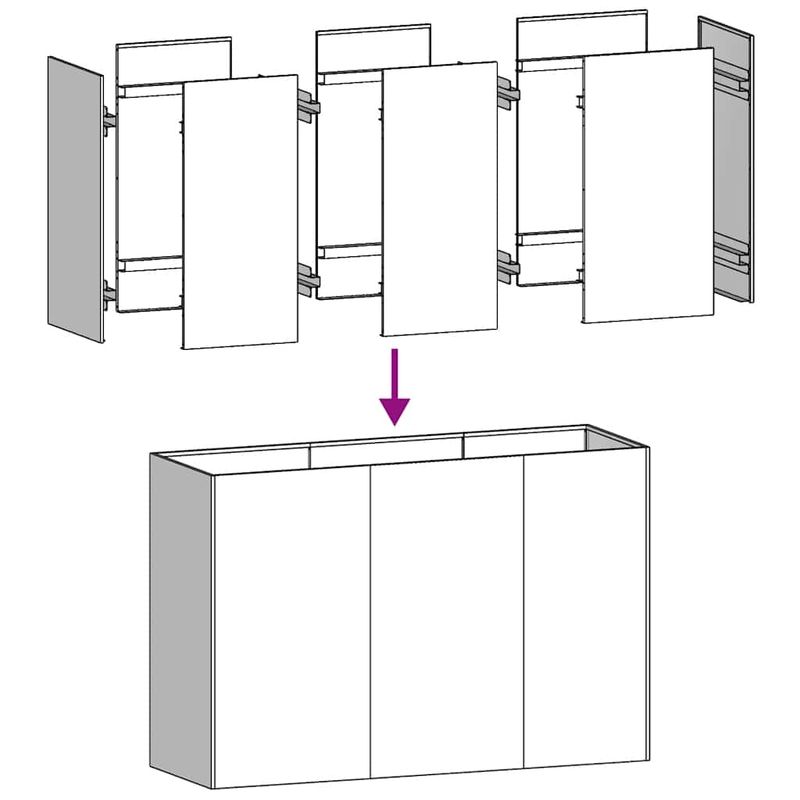 Casa si Gradina - Gradinarit si plante - Plante si ghivece - Ghivece si suporturi - Jardinier negru 120x40x80 cm Otel laminat la rece - Infinity.ro