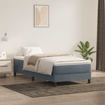 Casa si Gradina - Mobilier - Paturi si accesorii - Paturi - Pat cu arcuri fara saltea Gri inchis 90x220 cm catifea - Infinity.ro