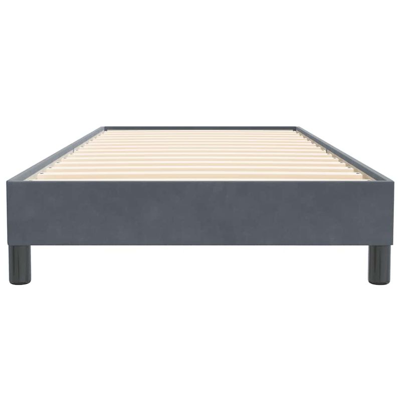 Casa si Gradina - Mobilier - Paturi si accesorii - Paturi - Pat cu arcuri fara saltea Gri inchis 90x220 cm catifea - Infinity.ro