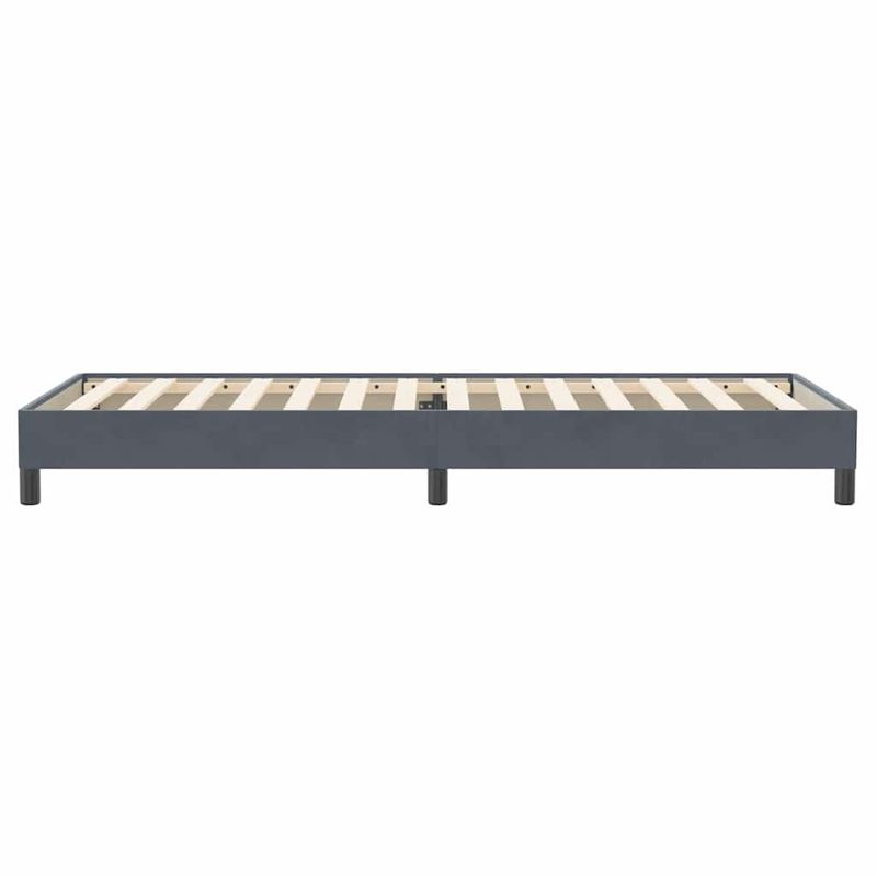 Casa si Gradina - Mobilier - Paturi si accesorii - Paturi - Pat cu arcuri fara saltea Gri inchis 90x220 cm catifea - Infinity.ro