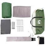 Sport si Outdoor - Camping - Corturi camping - Cort de familie tunel, 6 persoane, verde, impermeabil - Infinity.ro