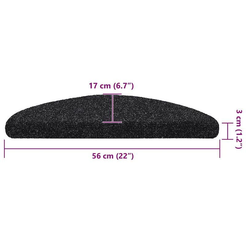 Casa si Gradina - Textile si covoare - Covoare - Covoare casa - Covorase scara autoadezive 30 buc Negru 56x17x3 cm - Infinity.ro