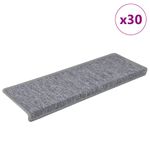 Casa si Gradina - Textile si covoare - Covoare - Covoare casa - Covorase scara 30 buc 65x21x4 cm alb si gri - Infinity.ro