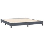 Casa si Gradina - Mobilier - Paturi si accesorii - Paturi - Pat box spring cu saltea, gri inchis, 180x210 cm, catifea - Infinity.ro