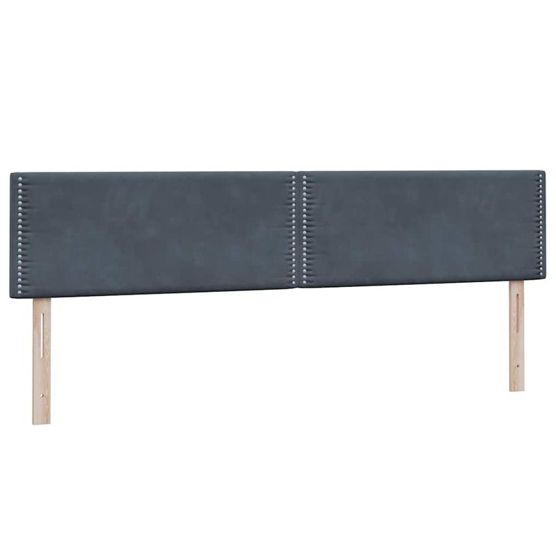 Casa si Gradina - Mobilier - Paturi si accesorii - Paturi - Pat box spring cu saltea, gri inchis, 180x210 cm, catifea - Infinity.ro