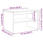 Casa si Gradina - Mobilier - Comode si corpuri - Comode - Dulap TV Beton Gri 60x40x40 cm Lemn prelucrat - Infinity.ro