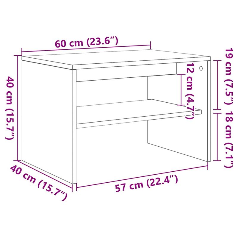 Casa si Gradina - Mobilier - Comode si corpuri - Comode - Dulap TV Beton Gri 60x40x40 cm Lemn prelucrat - Infinity.ro