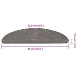Casa si Gradina - Textile si covoare - Covoare - Covoare casa - Covorase scara autoadezive 20 buc Gri 65x22,5x3,5 cm - Infinity.ro
