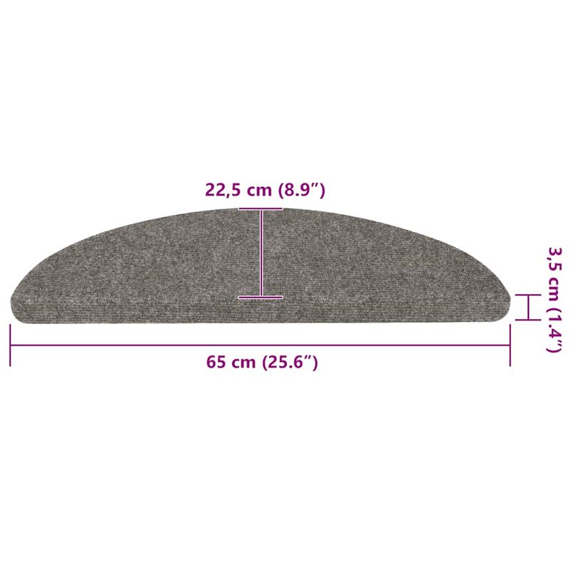 Casa si Gradina - Textile si covoare - Covoare - Covoare casa - Covorase scara autoadezive 20 buc Gri 65x22,5x3,5 cm - Infinity.ro
