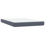 Casa si Gradina - Mobilier - Paturi si accesorii - Paturi - Pat box spring cu saltea, gri inchis, 140x220 cm, catifea - Infinity.ro