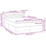 Casa si Gradina - Mobilier - Paturi si accesorii - Paturi - Pat box spring cu saltea, gri inchis, 140x220 cm, catifea - Infinity.ro