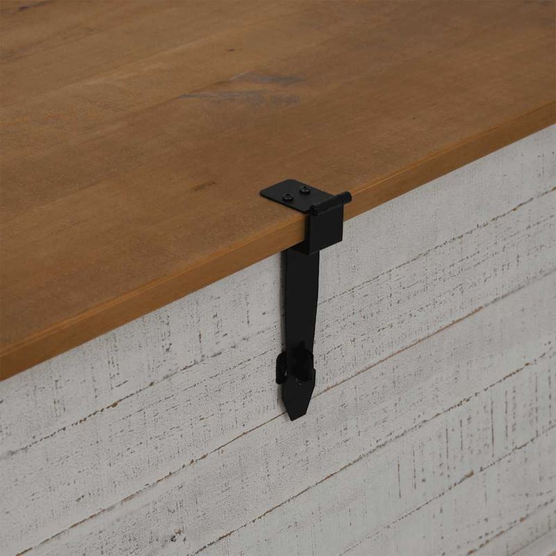 Casa si Gradina - Mobilier - Organizare si depozitare - Cutii depozitare - Cufa de depozitare HALDEN alb 91x91x47 cm lemn masiv de pin - Infinity.ro