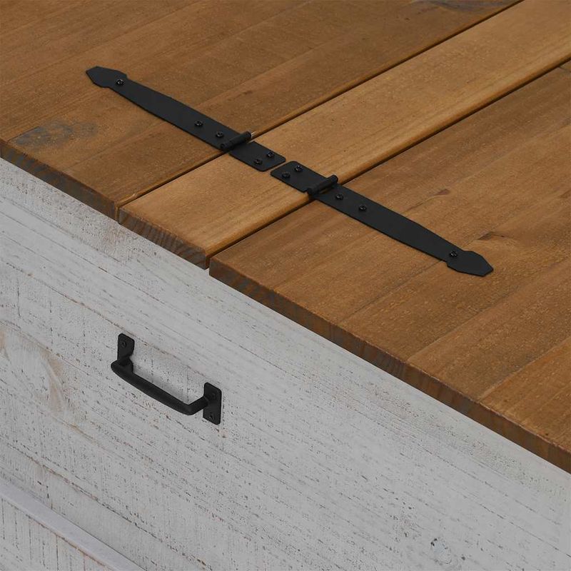 Casa si Gradina - Mobilier - Organizare si depozitare - Cutii depozitare - Cufa de depozitare HALDEN alb 91x91x47 cm lemn masiv de pin - Infinity.ro