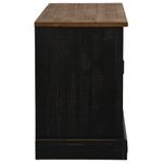 Casa si Gradina - Mobilier - Comode si corpuri - Comode - Dulap TV HALDEN cu usa glisanta negru 110x40x60 cm lemn masiv - Infinity.ro