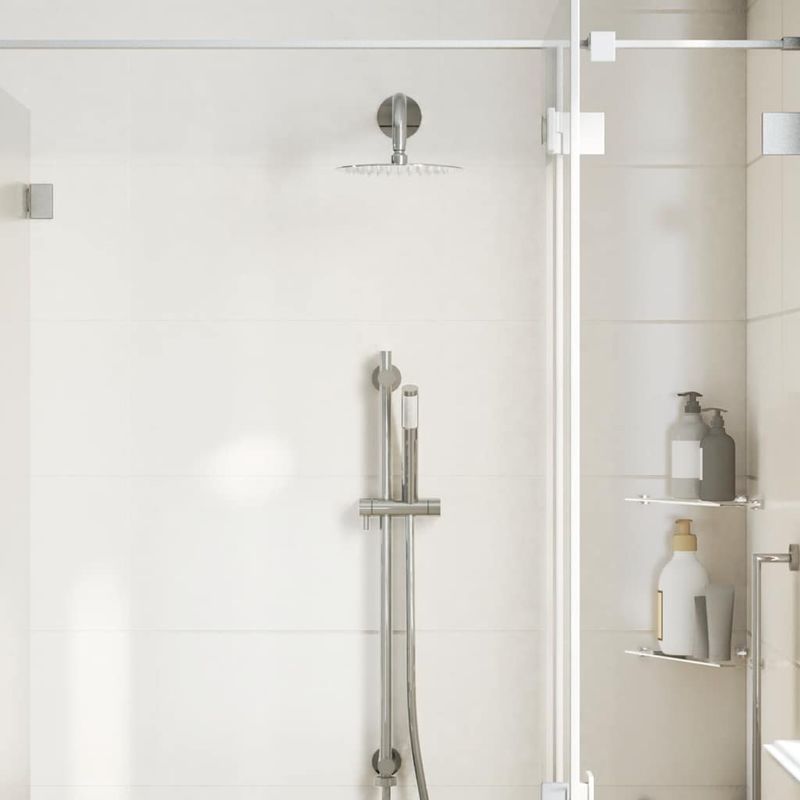 Casa si Gradina - Sanitare - Cazi si cabine de dus - Coloane si seturi de dus - Cap de dus cu ploaie din otel inoxidabil 304 rotund 20 cm - Infinity.ro