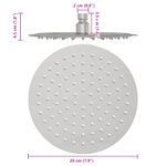 Casa si Gradina - Sanitare - Cazi si cabine de dus - Coloane si seturi de dus - Cap de dus cu ploaie din otel inoxidabil 304 rotund 20 cm - Infinity.ro