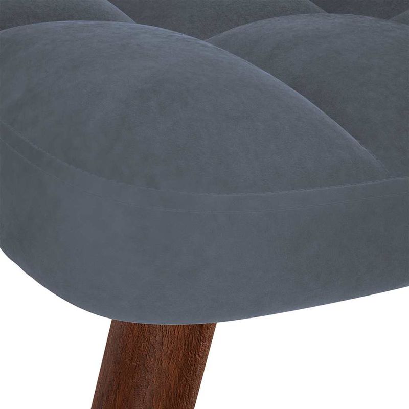 Casa si Gradina - Mobilier - Scaune si fotolii - Fotolii - Fotoliu de relaxare cu taburet, gri inchis, catifea - Infinity.ro