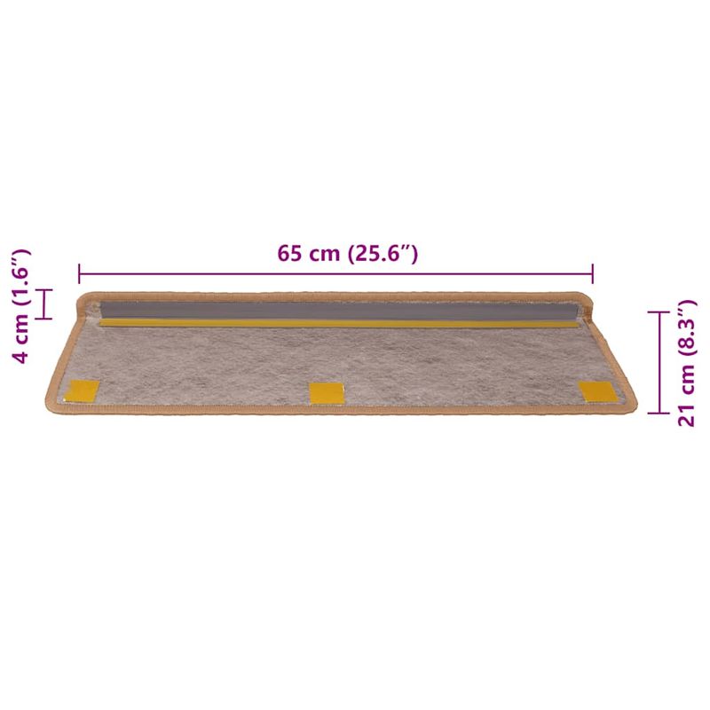 Casa si Gradina - Textile si covoare - Covoare - Covoare casa - Covorase scari autoadezive, 30 buc. portocaliu, 65x21x4cm sisal - Infinity.ro