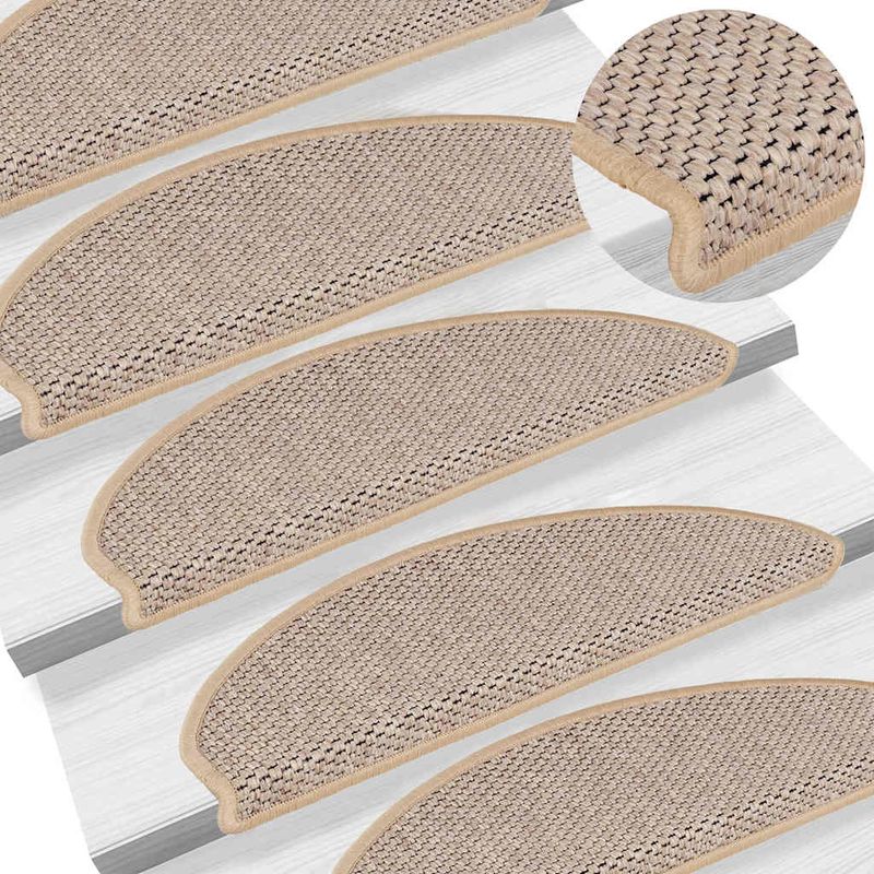 Casa si Gradina - Textile si covoare - Covoare - Covoare casa - Covorase scari autoadezive 30 buc. bej deschis 65x21x4 cm sisal - Infinity.ro