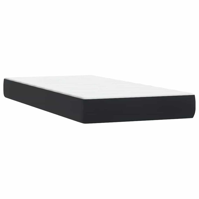 Casa si Gradina - Mobilier - Paturi si accesorii - Paturi - Pat box spring cu saltea, negru, 80x220 cm, catifea - Infinity.ro