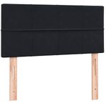 Casa si Gradina - Mobilier - Paturi si accesorii - Paturi - Pat box spring cu saltea, negru, 80x220 cm, catifea - Infinity.ro