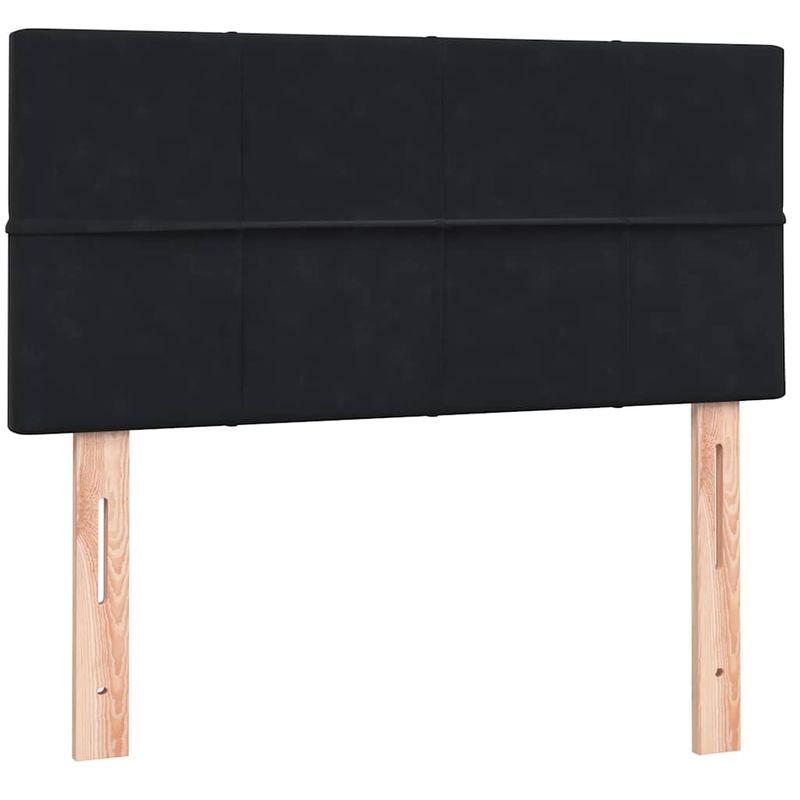Casa si Gradina - Mobilier - Paturi si accesorii - Paturi - Pat box spring cu saltea, negru, 80x220 cm, catifea - Infinity.ro