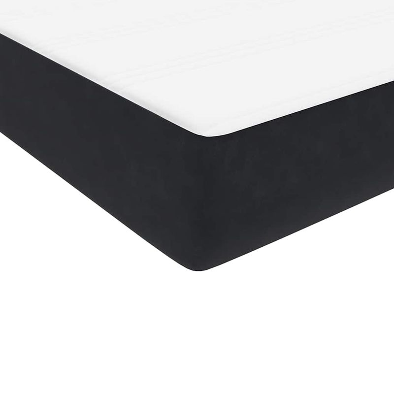 Casa si Gradina - Mobilier - Paturi si accesorii - Paturi - Pat box spring cu saltea, negru, 80x220 cm, catifea - Infinity.ro