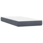 Casa si Gradina - Mobilier - Paturi si accesorii - Paturi - Pat box spring cu saltea, gri inchis, 90x220 cm, catifea - Infinity.ro