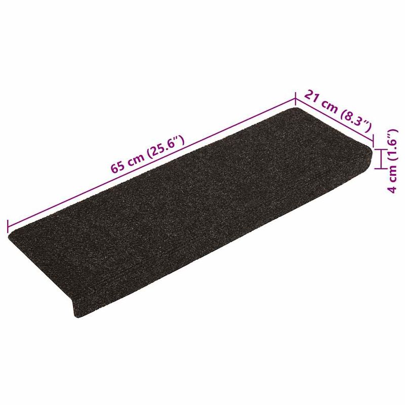 Casa si Gradina - Textile si covoare - Covoare - Covoare casa - Covorase scara autoadezive 30 buc Maro inchis 65x21x4 cm - Infinity.ro